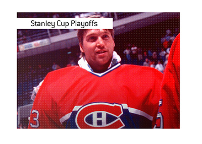 In photo:  Patrick Roy, the famous Montreal Canadiens goalie was the Playoffs MVP of the 1992-93 season.