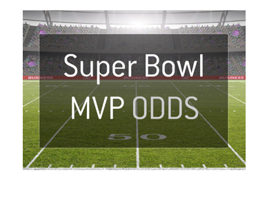 Super Bowl LII - MVP Odds - Graphic presentation - Bet on it.