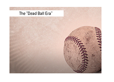 Story about the dead ball era in baseball, when the ballparks were massive and balls not very good.