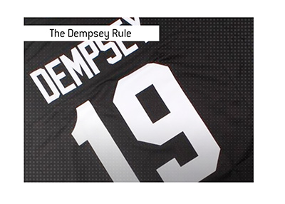The Dempsey Rule explained.  In photo:  Saints jersey 19.