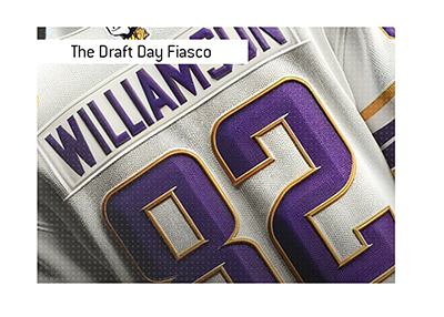 The draft day fiasco - Kevin Williamson Vikings jersey.