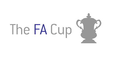 The alternative and unofficial logo for the FA Cup - Outlined and filled in light grey.