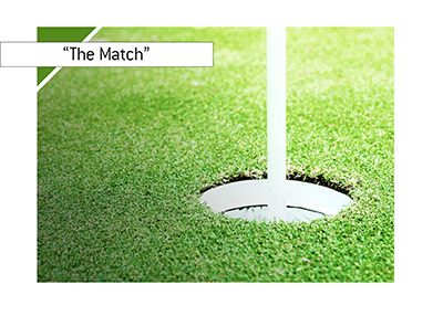 The Match - golfing winner take all game between Tiger Woods and Phil Mickelson. Bet on it!