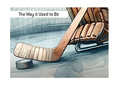 The way it used to be. The unpopular hockey goalie rule was changed in year 1918.