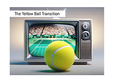 The tennis ball was not always yellow.  Here is the story on how it became yellow.