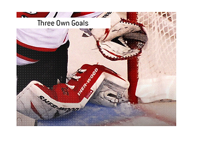 The night the New Jersey Devils scored three own goals.