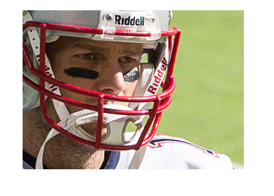 The New England Patriots quarterback - Tom Brady - Close-up shot.