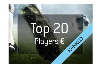 The top 20 players with highest market values in 2018. Sport: Football.