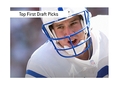 Best first draft picks in the NFL.  In photo:  Young Payton Manning during his Indianapolis Colts days.