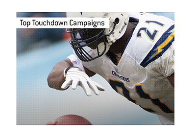 Top touchdown campaigns in the NFL.  In photo: San Diego Chargers running back LaDianian Tomlinson.