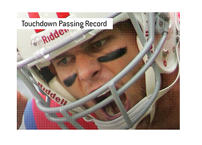 The sing quarter touchdown passing record belongs to Tom Brady