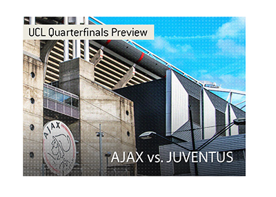 Ajax will host Juventus in the first leg of the 2018/19 Champions League quarter finals.  Bet on the game!