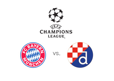 Bayern Munich vs. Dinamo Zagreb - UEFA Champions League matchup - Odds, preview and team logos