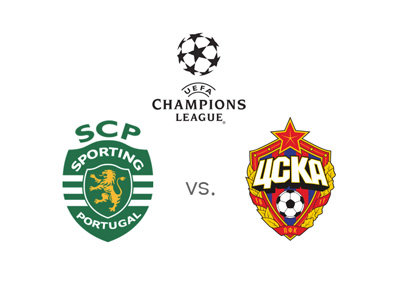 Sporting Lisbon vs. CSKA Moscow - UEFA Champions League matchup and winning odds - Team logos