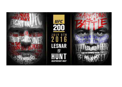 The UFC 200 Lesnar vs. Hunt - Event poster - July 9th, 2016