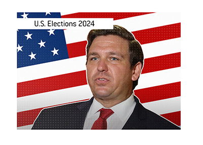 The odds for the upcoming 2024 elections in the United States of America.  In photo: Ron DeSantis.