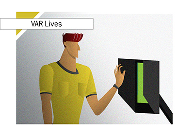 The Video Assistant Technology - VAR - Lives - Illustration.