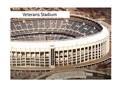 The famous Veterans Stadium in Philadelphia.