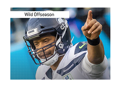 This has been one of the wildest offseasons in the NFL when it comes to big player trades. In photo: Russel Wilson.