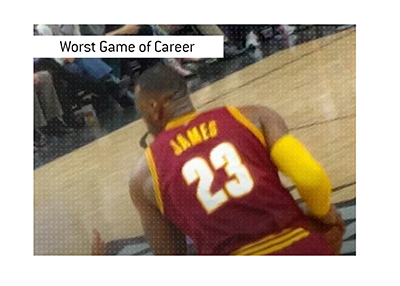 Probably the worst game in career of Lebron James was...