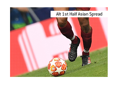 Liverpool FC player during a Champions League match - The Alternative 1st Half Asian Spread meaning is explained.