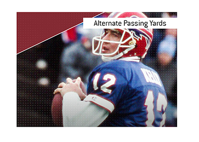 Buffalo Bills in action.  What does the betting term Alternate Passing Yards mean?  Explained.