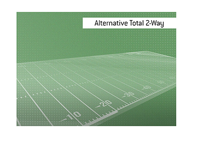 The meaning of the betting term Alternative Total 2-way is explained.  Sports King Dictionary.