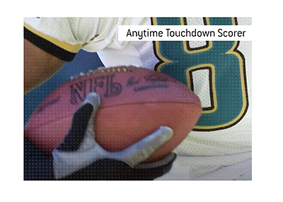 The King explains the meaning of the football term Anytime Touchdown Scorer when it comes to betting on the sport.  In photo: Jacksonville Jaguars player is running with the ball.
