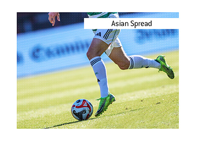 Celtic FC player is chasing the ball.  The term Asian Spread is explained.  What is its meaning in the betting world?