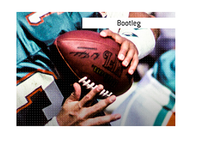 THe meaning of the American football term Bootleg is explained.  What type of a play is it?
