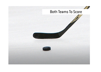 The meaning of the term Both Teams to Score Goals is explained when it comes to the sport of hockey.  Slap shot.