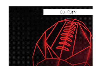 The meaning of Bull Rush when it comes to the sport of American football is explained.