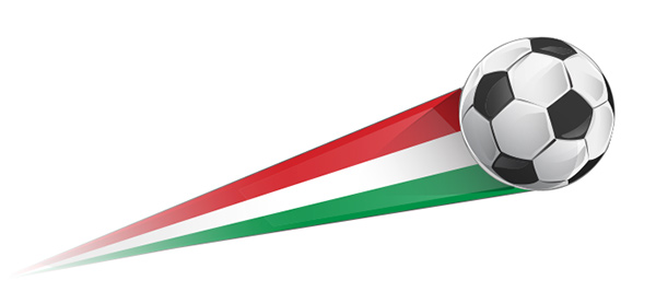 The Italian football - Illustration - Ball and flag.  What is the meaning of Calcio?