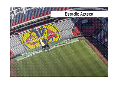 The famous South American stadium - Estadio Azteca, in Mexico City.  Birds eye view.