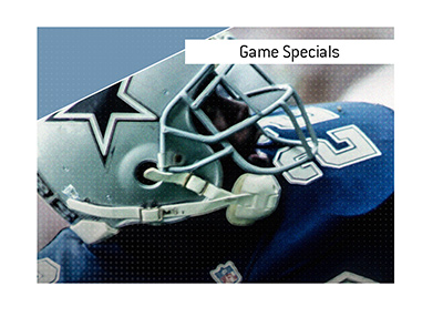 What are Game Specials when it comes to sportsbooks and making wagers?  The King explains.  In photo:  Dallas Cowboys player in action.