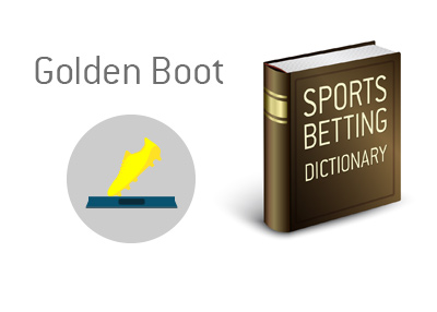 The illustration and dictionary entry for Golden Boot (shoe) soccer / football trophy.