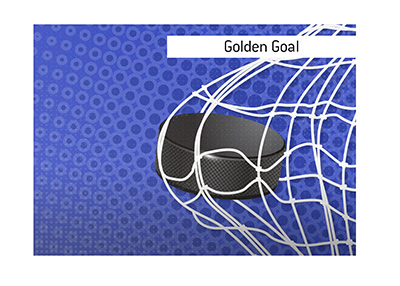 What is the Golden Goal in sports?  When does it happen?  Illustration / drawing / definition.