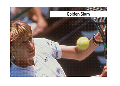 The Golden Slam in tennis is an extraordinary feat, accomplished only so far by Steffi Graf from Germany.