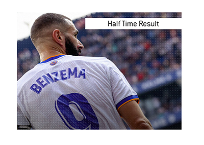 In photo: Karim Benzema of Real Madrid.  The explanation of the betting term Half Time Result.