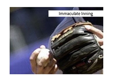 In photo: Baseball player throwing himself at the base.  What is the meaning of Immaculate Inning when it comes to wagering on the sport?