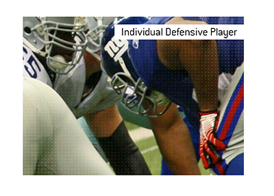 The game is on between Dallas and New York.  Individual Defensive Player meaning is explained.  IDP.
