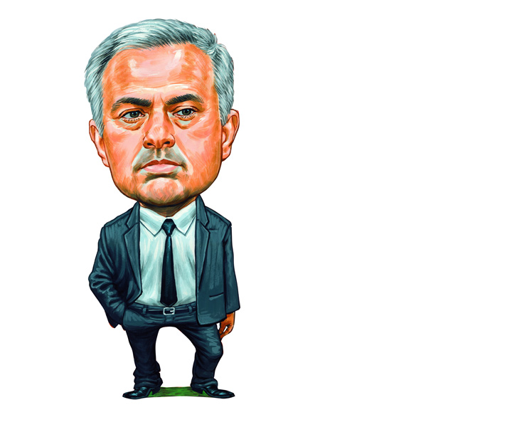 The Portuguese manager Jose Mourinho - Emotionless.