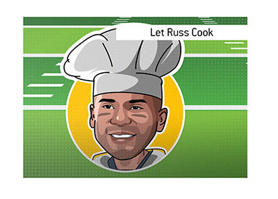 The meaning of the catchphrase Let Russ Cook is explained and illustrated.