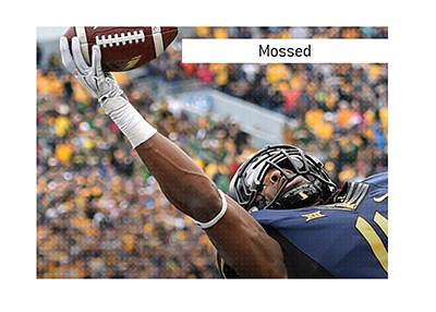 The meaning and the origin of the term Mossed is explained when it comes to American football.  Seemingly impossible catch.