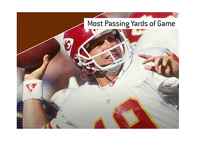 In photo:  Joe Montana of the Kansas City Chiefs throwing the ball.  Bet on it!