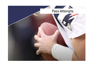What are Pass Attempts when it comes to betting on the sport of football online?  The King explains.  In photo:  Tom Brady is about to throw a pass.