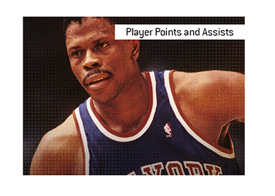 In photo: Patrick Ewing - The betting term Player Points and Assists is explained.