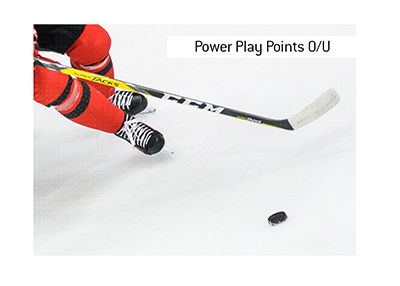 In photo: Connor McDavid is taking a shot.  The works of the Power Play Points Over / Under bet are explained.