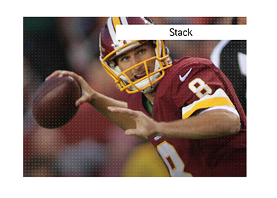 In photo: Kirk Cousins about to attempt a pass.  What is the meaning of stack when it comes to fantasy football?