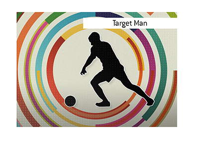 What are the duties of the Target Man player position in the sport of football?  Explained.